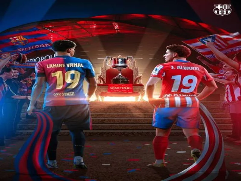 巴萨、马竞发布赛事预告海报：亚马尔、莱万、卢克曼出镜